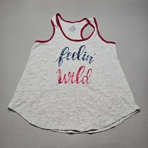 secret treasures feelin wild gray pajama tank top women's size small